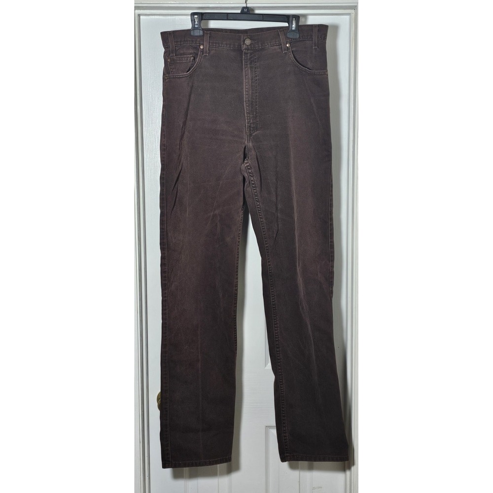Vintage Levi's Relaxed Fit Jeans Size 38x36 Made In‎ USA Burgundy Soft Brushed